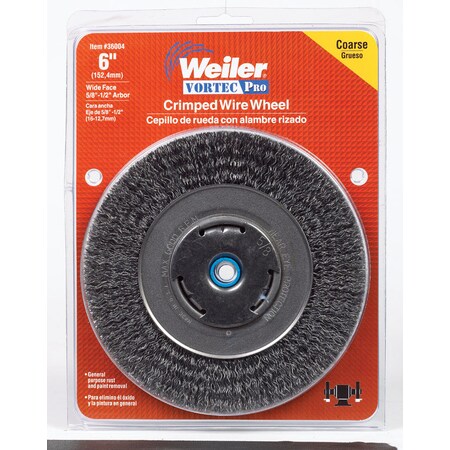 Weiler Wire Wheel 6"Coarse Wide 36004
